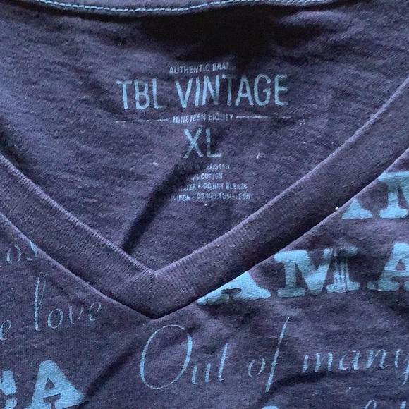 JAMAICA Blue Tee Shirt V Neck Short Sleeve Montgomery Bay Ocho Rios XL - Picture 4 of 4